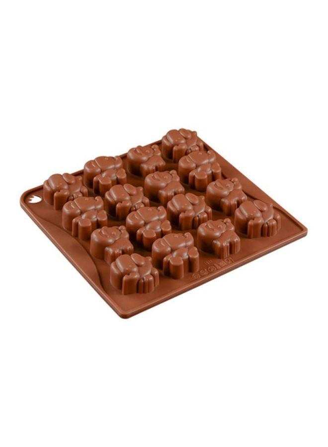 Sharpdo Silicone Chocolate Mould Brown 18x17x2.2cm - Image 3